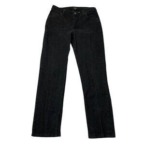 Riders By Lee Women's Jeans 22W Black Denim Mid Rise Skinny Classic Casual Ankle